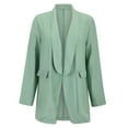 thumbnail image 5 of Duoif Cardigans for Women Trendy Cotton and Linen Casual Lapel Single Button Thin Coat Linen Women Lightweight 3/4 Sleeve Summer Lapel Jackets Womens Cardigan Green L, 5 of 9