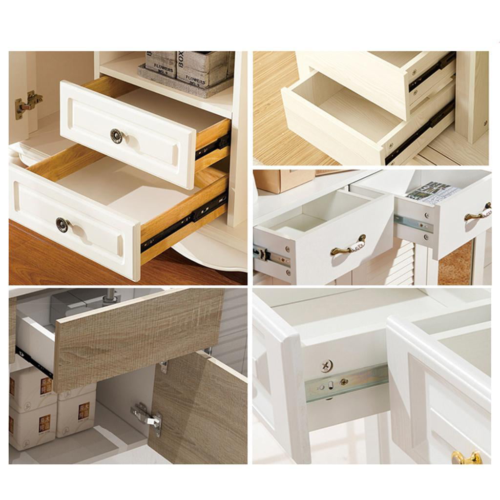 2-10 pcs 30CM Plastic Cabinet Drawer Rails Smooth Bearing Cabinet Runners Slide 
