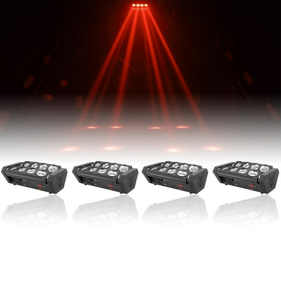 4Pcs 8x10W RGBW Led Spider Light, DMX Beam Moving Head Light Led  for Party Event Show Light DJ Lighting