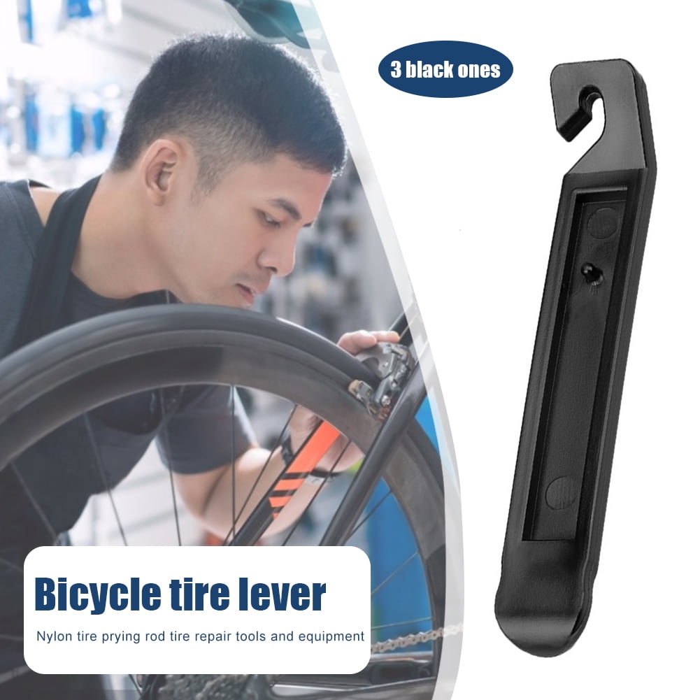 Set Of 3 For Bike Bicycle Tyre Levers Tire Crowbar Pry Opening Repair Tool Black 