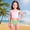 Light Green, variant on Girls Swimwear Cute Solid Triangle Swim Bottom With Irregular Side Design Orange Size 5-6 Years