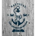 thumbnail image 3 of Anchor Duvet Cover Set, Art Skull Nautical the Adventure Begins Message Historic Marine Print, Decorative 3 Piece Bedding Set with 2 Pillow Shams, Queen Size, Beige Navy Blue, by Ambesonne, 3 of 3