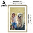 thumbnail image 4 of Americanflat 13x19 Picture Frame with Polished Plexiglass with 11x17 Mat 5 Pack Display Photo Galleria - Gold, 4 of 8