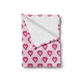 thumbnail image 2 of Pale Pink Soft Flannel Fleece Throw Blanket, Heart with Ombre Inspired Effect Cartoon Style Romance Love, Cozy Plush for Indoor and Outdoor Use, 60" x 80", Magenta Pale Pink, by Ambesonne, 2 of 6
