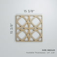 thumbnail image 3 of Ekena Millwork 15 3/8"W x 15 3/8"H x 1/4"T Medium Fleetwood Decorative Fretwork Wood Wall Panels, Birch, 3 of 18