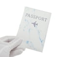 thumbnail image 3 of Unique Bargains 1 Pc Passport Holder Marble Pattern Airplane Passport Sleeve Sky Blue, 3 of 5