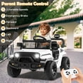 thumbnail image 4 of Costway 12V Kids Ride on Truck Car Battery Powered Electric Vehicle with Remote Control White, 4 of 10