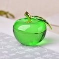 thumbnail image 2 of Jiibva Green Glass Apple Decorative Figurine, Home Tabletop Collectible Crystal Sculpture, 1 Pc, 2 of 7