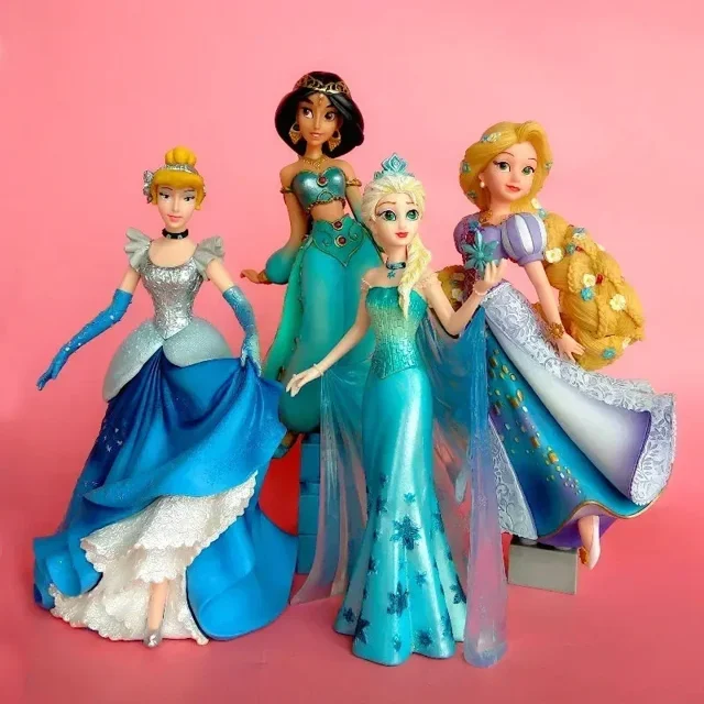 Figura de Anime de Disney Frozen, Elsa, Anna, Rapunzel, Blancanieves, modelo de muñeca, decoración de escritorio, estatua coleccionable, juguetes, regalos de cumpleaños1011