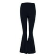 thumbnail image 4 of Fsqjgq Womens Black Flare Leggings High Waisted Wide Leg Palazzo Bell Bottom Yoga Leggings Tights Workout Jeggings Flare Pants Navy M, 4 of 8