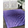 thumbnail image 2 of Ahgly Company Indoor Round Patterned Bright Purple Area Rugs, 5' Round, 2 of 6