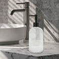 thumbnail image 6 of Unique Bargains 1 Pc Convenient Vertical Stripes Soap Dispenser 13.53oz Clear Black, 6 of 6
