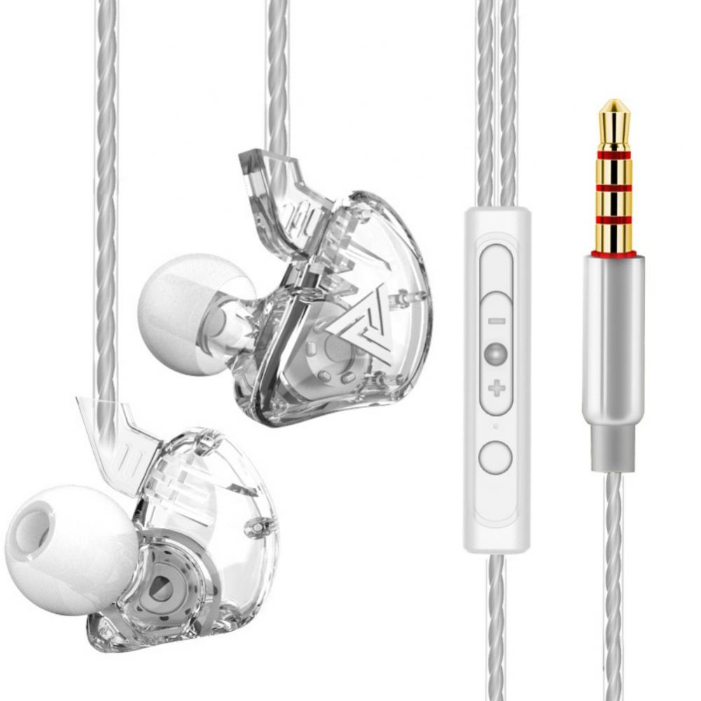 Wired Earphone with Mic Corded Headset HiFi Stereo Earbuds Inear