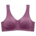 thumbnail image 5 of Npasoilc Front Closure Bras For Women Front Button No Underwire Sports Yoga Push Up Bra Full Coverage Bras Stretchy Comfortable Everyday Bras, 5 of 5