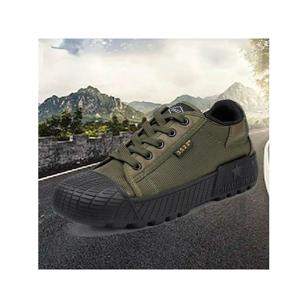 Mens olive sales green trainers