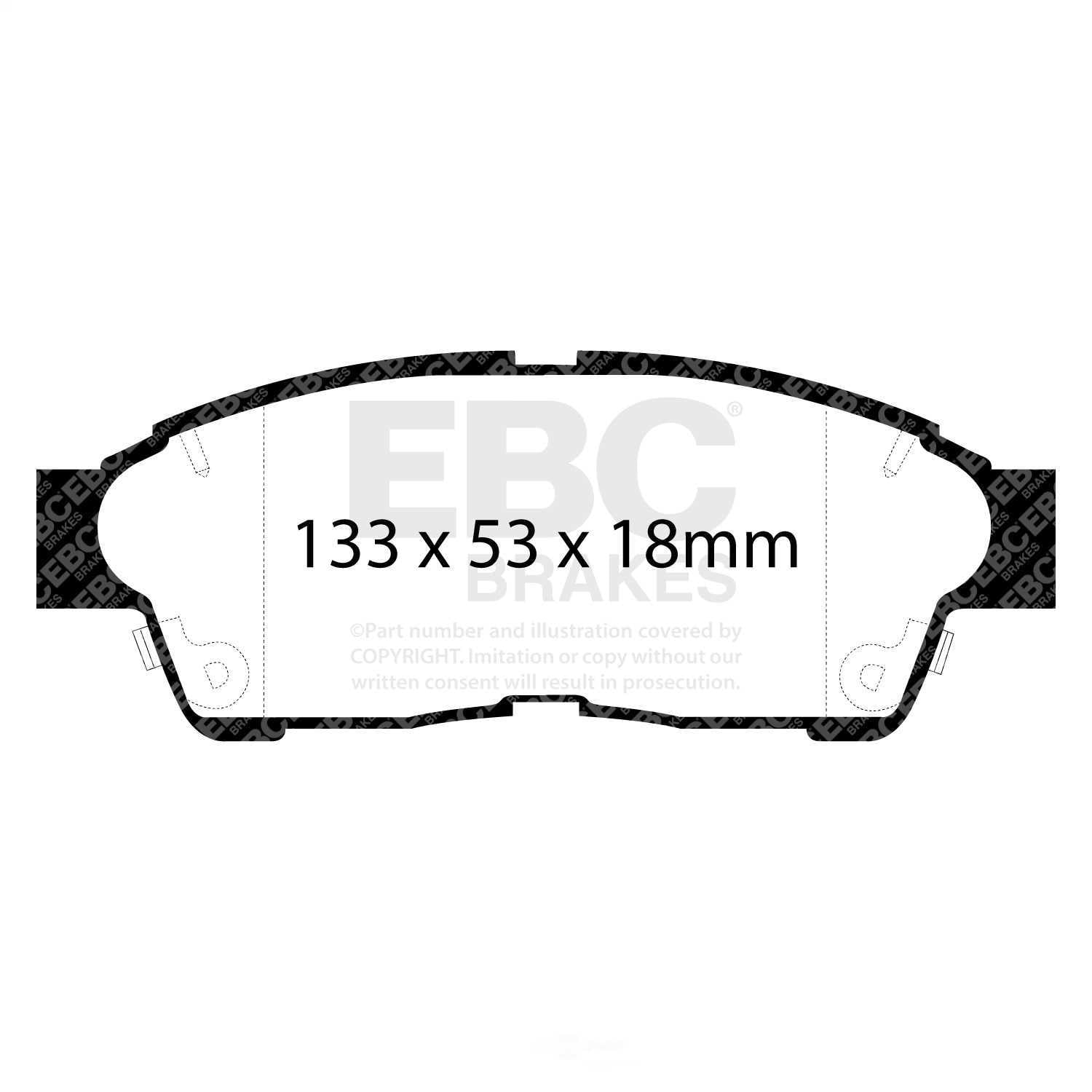 EBC Brakes Yellowstuff 4000 Series Street and Track Brake Pad Set Fits select: 1993-1998 TOYOTA COROLLA, 1994-1999 TOYOTA CELICA