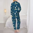 thumbnail image 3 of Pajama Sets for Women 2 Pcs, Various lights Button Down Long Sleeve Sleepwear Lounge PJ Sets, 3 of 6