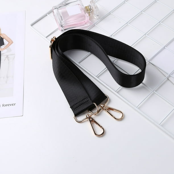 Wuyanis Bag Shoulder Strap Soft Canvas Bag Strap with Metal Swivel Hooks  (Black)