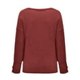 thumbnail image 3 of Vedolay Women's 2023 Tops Womens Long Sleeve Neck Loose Ribbed Knit Pullover Sweater, 3XL, 3 of 4