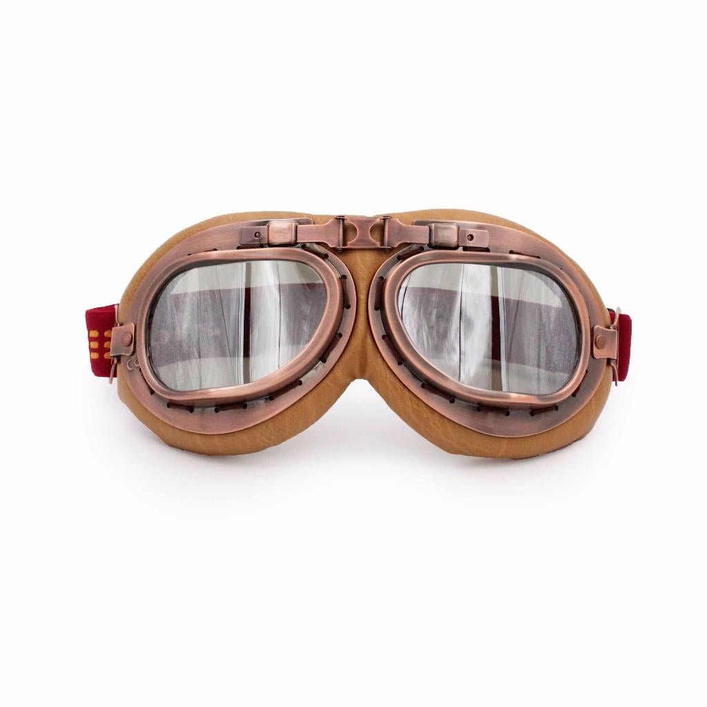 New Retro Vintage Aviator Pilot Motorcycle Cruiser Scooter Biker Sport Goggles
