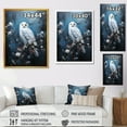thumbnail image 4 of Designart "Snowy Owl Winter Sentinel II" Animals Canvas Wall Art - Traditional White Owl Entryway Wall Art Print, 4 of 6