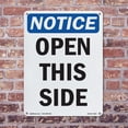 thumbnail image 5 of Open This Side OSHA Notice Aluminum Sign 10 Inch x 7 Inch - 5 Pack, 5 of 8