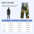 thumbnail image 4 of Lsque Cozy Cottage Lakeside Sunset Print Men's Pajama Pants, Lounge Pant - Comfortable Home Wear,Elastic Waistband, Stylish Design-Large, 4 of 9