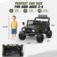 thumbnail image 5 of 24V 7AH Power Car Wheels with Remote Control, Licensed Toyota FJ Ride on Cars for Big Kids, 2 Seater Electric Car with 4 Motors, Music, LED Light, Green, 5 of 10