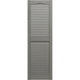 thumbnail image 5 of Ekena Millwork 12"W x 61"H Lifetime Vinyl, TailorMade Cathedral Top Center Mullion, Open Louver Shutters, w/Shutter-Loks (Per Pair), Clay, 5 of 6