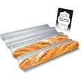 thumbnail image 1 of Elección del chef profesional: moldes antiadherentes para baguette de acero al carbono, diseño perforado para panes perfectamente crujientes, superficies antiadherentes fáciles de desmoldar para, 1 of 8