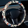 thumbnail image 2 of Football 14.5 Inch Printing PVC Leather Steering Wheel Covers Car Wheel Covers Auto Accessories, 2 of 6