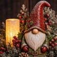 thumbnail image 4 of Christmas Flameless Candle Centerpiece Wreath with Warm LED Flickering Pillar Lights Pine Cones Berries Festive Tabletop Light Decoration Accent for Dining Table Mantle Holiday House Decor, 4 of 6