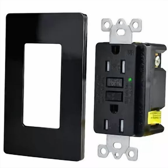 Gfci Outlet 15 Amp Wr Tr Gfi Receptacles Ground Fault Circuit Interrupter Black