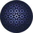 thumbnail image 1 of Ahgly Company Indoor Round Patterned Night Black Area Rugs, 5' Round, 1 of 6