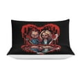 thumbnail image 3 of Bride of Chucky 3 Pcs Bed Sheets Set Breathable Duvet Cover with 2 Pillow Sham Soft All Seasons Bedding Set 79"x90", 3 of 8