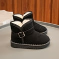 thumbnail image 5 of BOBOGOJP Girls Winter Boots Warm Toddler Snow Boots Cozy Fuzzy Kids Ankle Boots Boys Outdoor Fashion Booties Shoes for Little Big Kid Black for Size 8.5, 5 of 8