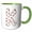 Green/White, variant on 3drose, Cute Red and White Hearts Valentine Monogram Initial K, 11oz Mug