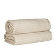 thumbnail image 3 of Premium Absorbent Cotton Bath Sheets Set, Ivory by Blue Nile Mills, 3 of 9