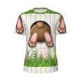 thumbnail image 5 of Wukai Brown Bunny Print Men's Short-Sleeved Mesh T-Shirt,Quick-Dry Short Sleeve Workout T-Shirt-4X-Large, 5 of 8