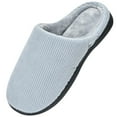 thumbnail image 6 of LAVRA Unisex Memory Foam Slippers Men/Women Corduroy Faux Fur Lined House Shoes, 6 of 7