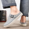 thumbnail image 2 of HNMKIU Men's Slippers Closed Toe Mesh Upper Breathable Solid Sole On Sports Casual Outdoor Cozy Slippers Grey,8, 2 of 8