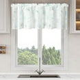 thumbnail image 6 of Dandelion Print Sheer Valances for Kitchen Window, 1 Piece Smooth Textured Washable Drapery Country Style Window Drape for Bathroom, Blue, W 52 x L 18, 6 of 6