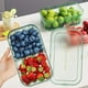 thumbnail image 4 of Caja rectangular para conservar frescos con tapa - Recipiente de plástico para almacenar alimentos en nevera, snacks, frutas, preparación de comidas, 4 of 4