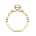 thumbnail image 2 of Pear Shaped Lab Diamond Cathedral Engagement Ring (EF-VS Quality), 14K Yellow Gold, US 5.00, 2 of 8