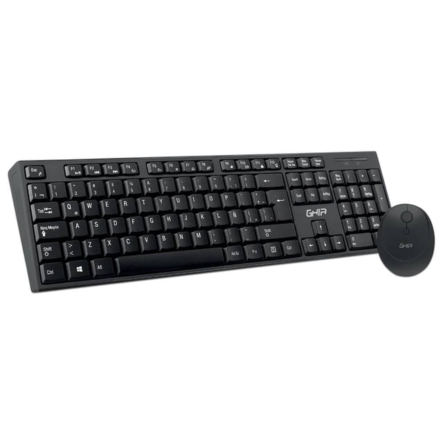 Teclado y Mouse Inalámbricos Ghia GT5000, USB. Color Negro. Ghia GT5000