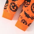 thumbnail image 2 of Beilxfa My First Halloween Outfit Newborn Long Sleeve Romper Pants Hat Set Baby Boys Pumpkin Ghost Halloween Party Clothes 0-18M, 2 of 10