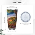 thumbnail image 4 of Rocae Colorful Maple Leaf Beach Turtle for 20 Ounces Stainless Steel Insulted Tumbler Car Cup Drink Mug Inspirational Graduate Present-Without Straw, 4 of 8