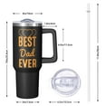 thumbnail image 2 of Best Dad Ever Commemorative Tumbler 40oz, Stainless Steel Insulated Dad Gift with Lid & Straw, Father's Day Christmas Birthday from Family, 2 of 5