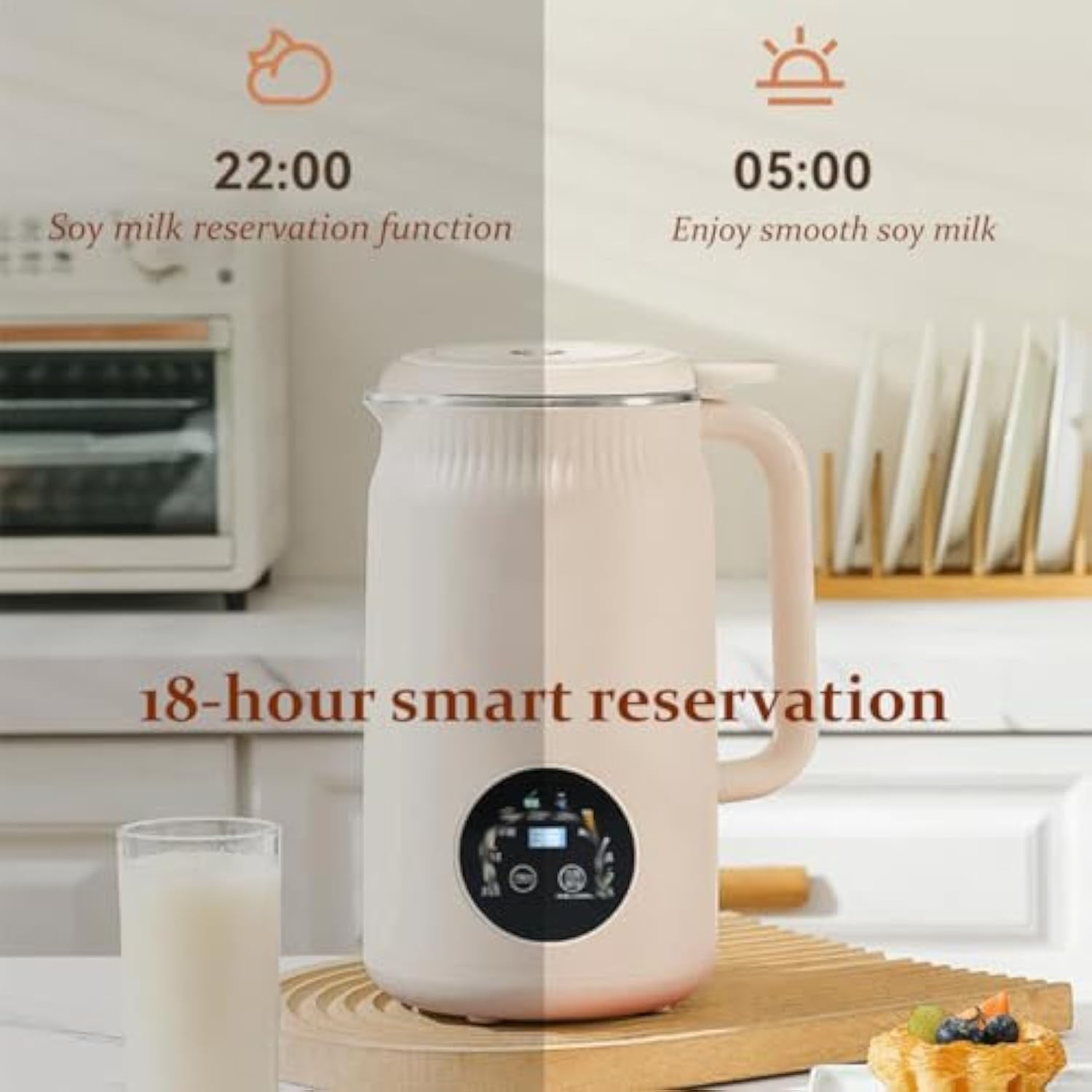Nutripour - The 8-in-1 Multifunction Nut Milk Maker, Household Multifunctional Maker, Automatic Plant-Based Milk Blender, for Nut Milk, Oat Milk, Soy Milk