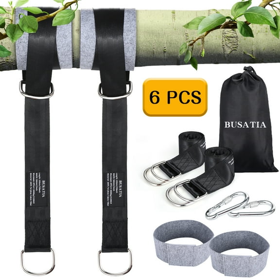BUSATIA Tree Swing Hanging Straps Swing Set Accessories Black 1.21 lb